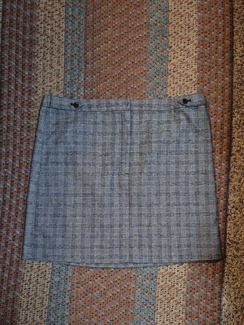 Banana Republic Gray Plaid Mini Skirt